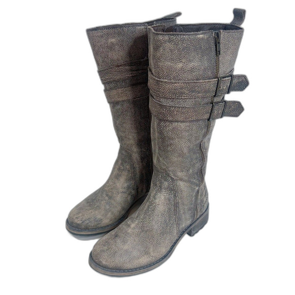 Matisse Roady Distressed Leather Moto Boot Taupe Brown Western Grunge Size 7.5 W - Picture 7 of 8